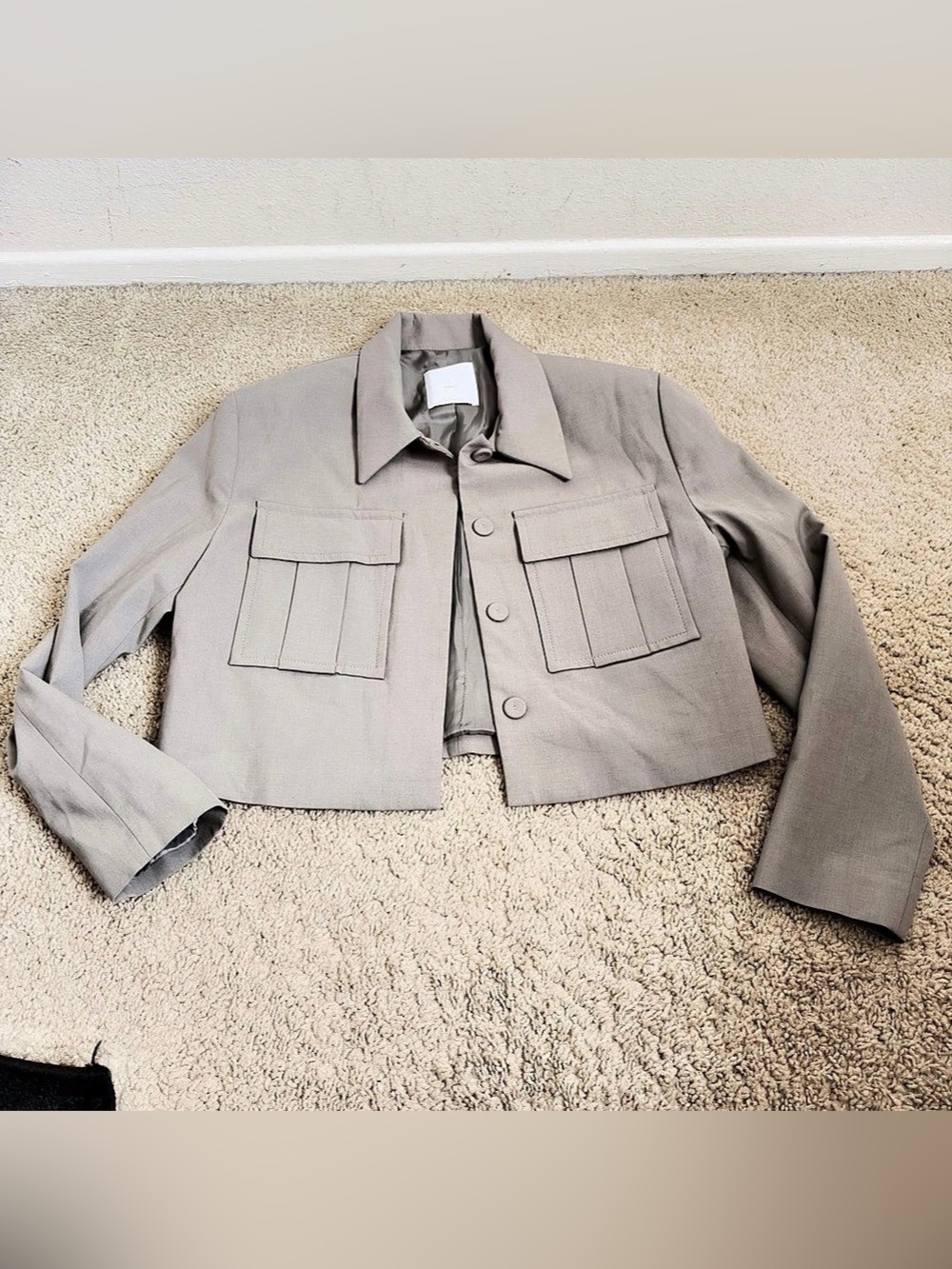 MNG Utility Jacket Gray Size Medium